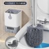 Brosse De Toilette  | Brosse De Toilette Sans Angle Mort, Brosse De Nettoyage Murale À Long Manche Pour Salle De Bain, Ensemble Avec Support Pour Cuvette De Wc. Brosse De Toilette Brosse De Toilette