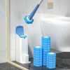 Brosse De Toilette  | Brosse De Toilettes Jetable Pour Un Nettoyage Sans Angle Mort, Ensemble De Têtes De Remplacement Murales Pour Salle De Bain, Outil De Nettoyage Indispensable. Brosse De Toilette Brosse De Toilette