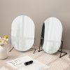 Miroir De Maquillage  | Miroir De Maquillage Léger Pour Chambre, Miroir Rond De Bureau En Fer, Miroir De Coiffeuse Pour Dortoir Étudiant, Miroir De Beauté Domestique, Miroir De Princesse. Miroir De Maquillage Miroir De Maquillage