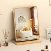 Miroir De Maquillage  | Miroir De Maquillage, Miroir De Table Pour La Maison, Miroir De Coiffeuse Pour Chambre À Coucher Et Dortoir, Miroir Pliant En Bois Style Ins. Miroir De Maquillage Miroir De Maquillage