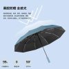 Parapluie Et Équipement De Pluie  | Parapluie Automatique Tout Temps Anti-Vent Avec 4 Baleines, En Tissu Noir Résistant Aux Uv De Tianwei. Parapluie Et Équipement De Pluie Parapluie Et Équipement De Pluie