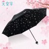 Parapluie Et Équipement De Pluie  | Parapluie De Marque, Parasol Anti-Uv En Noir, Ultra Résistant, Protection Solaire, Pliable, Pour Femme, Parapluie De Soleil Et De Pluie, Design Frais. Parapluie Et Équipement De Pluie Parapluie Et Équipement De Pluie