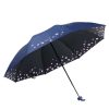 Parapluie Et Équipement De Pluie  | Parapluie De Marque, Parasol Anti-Uv En Noir, Ultra Résistant, Protection Solaire, Pliable, Pour Femme, Parapluie De Soleil Et De Pluie, Design Frais. Parapluie Et Équipement De Pluie Parapluie Et Équipement De Pluie