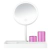 Miroir De Maquillage  | Miroir De Maquillage De Bureau Avec Rangement Intégré, Miroir De Beauté Led Avec Lumière, Miroir De Coiffeuse Pour Usage Domestique. Miroir De Maquillage Miroir De Maquillage