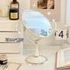 Miroir De Maquillage  | Miroir De Maquillage Rond Réversible Avec Fleurs Ins, Miroir De Coiffeuse Vintage Pour Bureau, Miroir De Maquillage Simple Pour Chambre À Coucher. Miroir De Maquillage Miroir De Maquillage