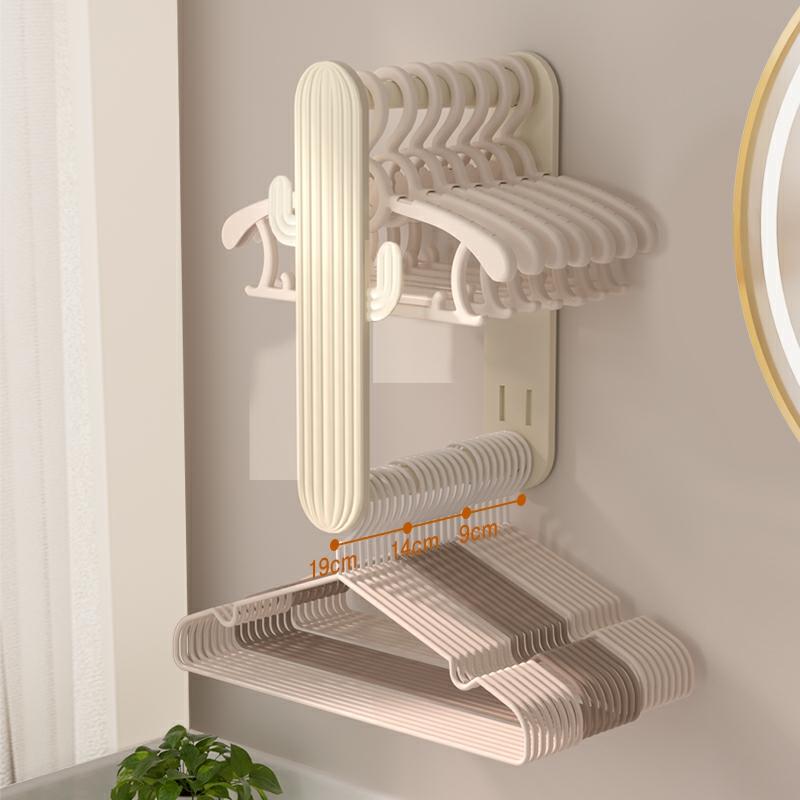 Cintre  | Organisateur De Vêtements Sans Perçage Pour Balcon, Support Mural Multifonctionnel À Double Couche, Porte-Vêtements De Rangement Pour Usage Domestique. Cintre Cintre