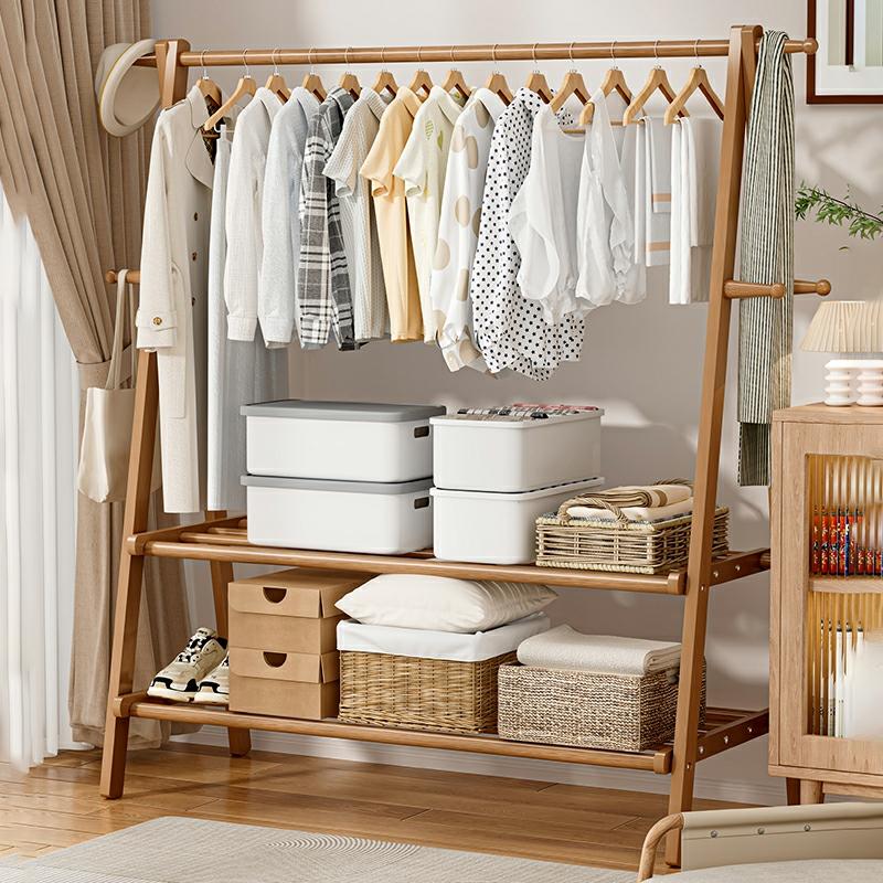 Cintre  | Porte-Vêtements En Bois Massif Pour Bureau, Portant À Vêtements Pour Chambre, Balcon, Porte-Manteau Domestique, Séchoir À Linge, Étagère À Vêtements. Cintre Cintre