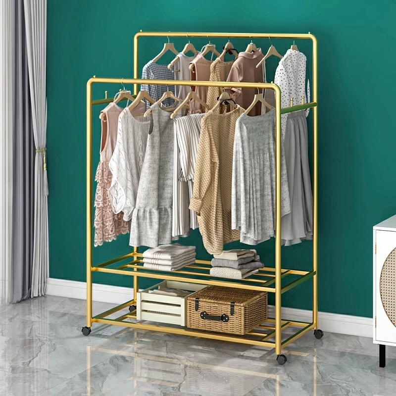 Cintre  | Porte-Vêtements Sur Pied À Double Barre, Porte-Manteau Simple Pour Chambre, Idéal Pour Un Usage Domestique, Support Mobile Pour Balcon Et Extérieur, Étagère À Linge. Cintre Cintre